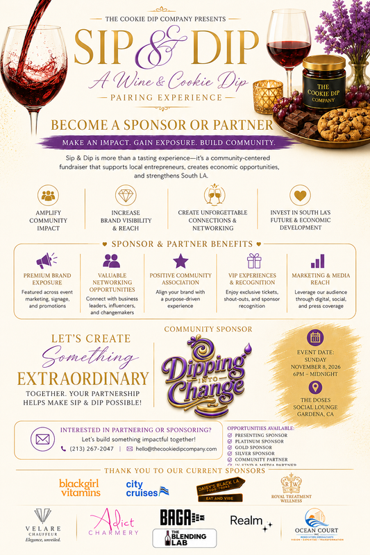 Become a Founding Sponsor of Sip & Dip: Partner With Purpose