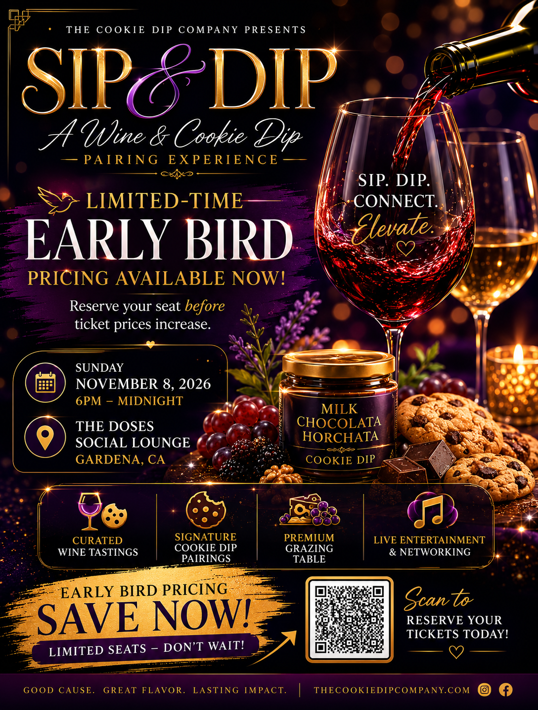 Sip & Dip: A Wine & Cookie Dip Pairing Experience Comes to Gardena