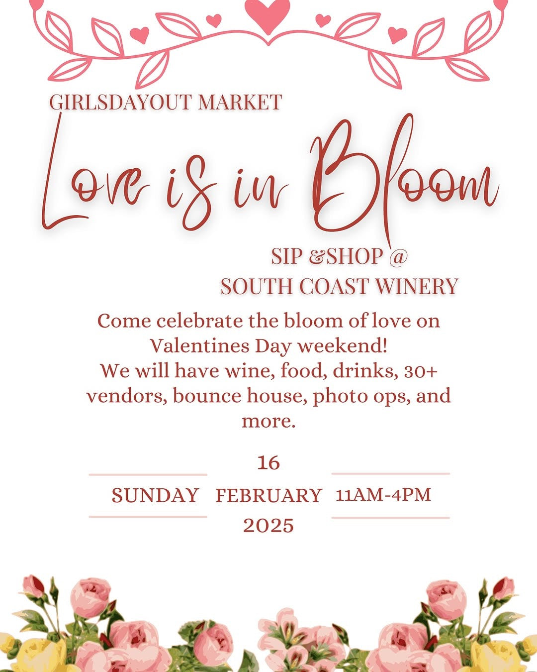 🌸 Love is in Bloom at South Coast Winery! 🌸